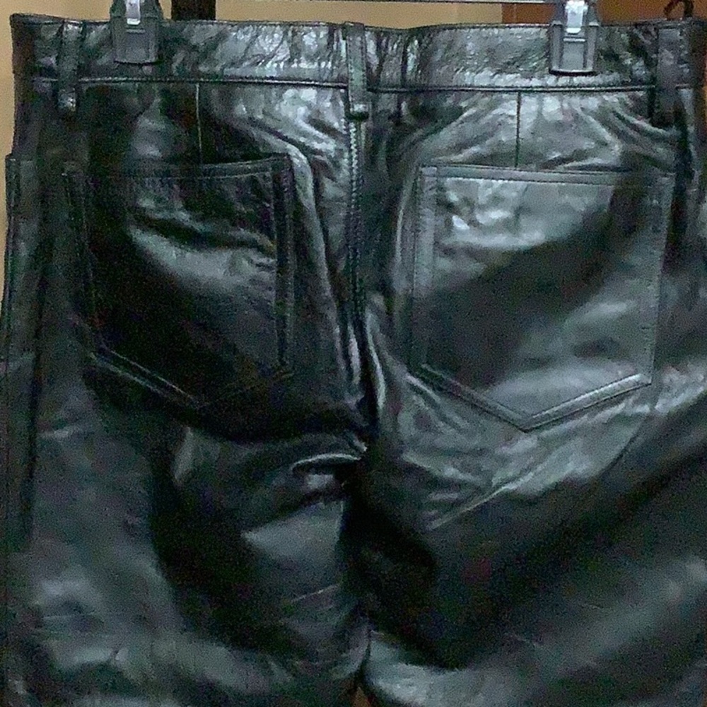 EUC Vintage Gap Women’s 12 Black Boot Cut Leather pants - Picture 6 of 8